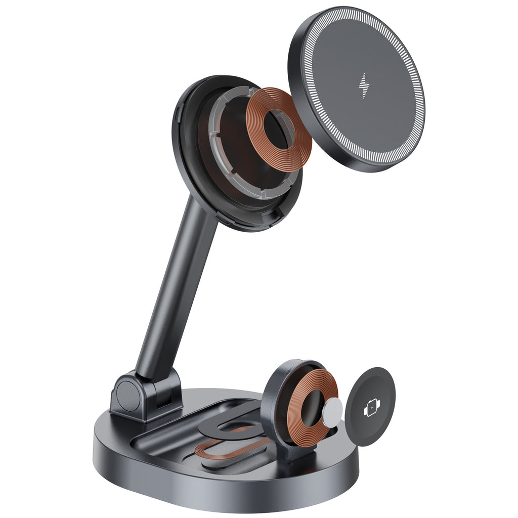 Soporte de carga inalámbrica magnético 3 en 1 (PROMOCION 2 X $160.000)